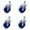 Service Caster 4 Inch Solid Polyurethane Wheel Swivel 3/8 Inch Threaded Stem Caster Set SCC SCC-TS20S414-SPUS-381615-4 - alternate 1